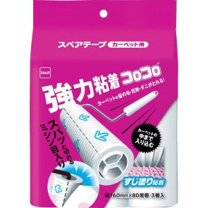 ニトムズ Nitto ニトムズ C4780 コロコロスペアテープ強力すじ 80周巻 3巻入