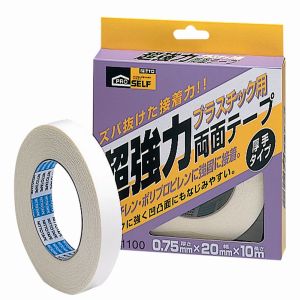 ニトムズ Nitto ニトムズ J1100 超強力両面テープ プラスチック用厚手 箱 20mm×10M