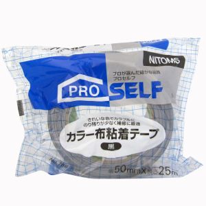ニトムズ Nitto ニトムズ 756 カラー布粘着テープ 黒 50mm×25M