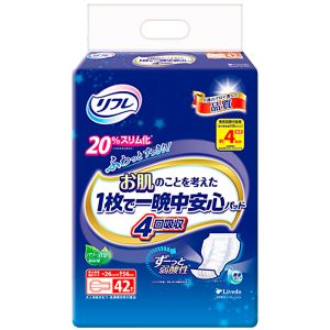 リブドゥ リブドゥ リフレ お肌のことを考えた1枚で一晩中安心パッド 4回吸収 男女兼用 42枚入