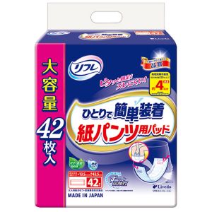 リブドゥ リブドゥ リフレ ひとりで簡単装着 紙パンツ用パッド 4回吸収 42枚入