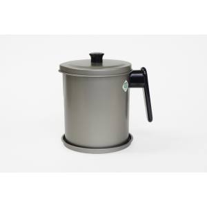 竹原製缶 竹原製缶 トルネオ フッ素 オイルポット 受皿付 1.5L グレー FO-T