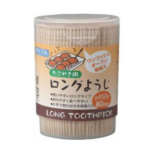 大和物産 大和物産 ワンプッシュ容器入 ロング楊枝 450本
