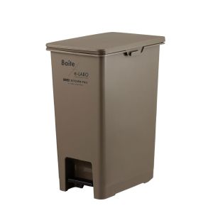 天馬 TENMA 天馬 ペダル式 ゴミ箱 フタ付き 45L ブラウン 幅29×奥行43×高さ58cm ELB-PP45 BR Boite e-LABO ペダルペール キャスター付き