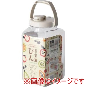 タケヤ化学工業 TAKEYA タケヤ化学工業 果実酒びん S型 グレージュ 4.0L