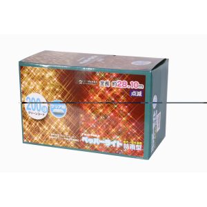 東京ローソク 防雨コネクター付 ペッパー200球 グリーンコード クリアー 015249-DL00134