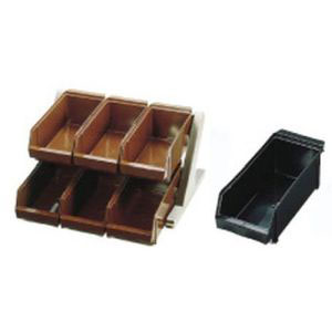 遠藤商事 TKG TKG SA 18-8 デラックス オーガナイザー 2段3列 6個入 ブラック EOC032 遠藤商事