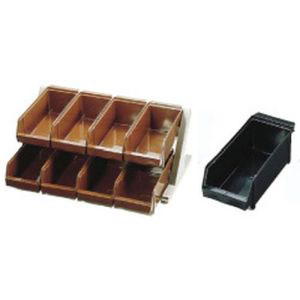 遠藤商事 TKG TKG SA 18-8 デラックス オーガナイザー 2段4列 8個入 ブラック EOC042 遠藤商事