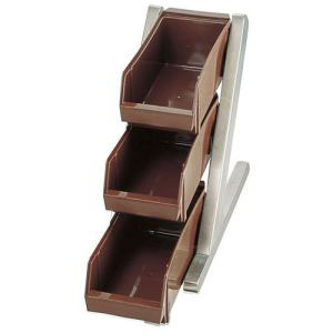 遠藤商事 TKG TKG SA 18-8 デラックス オーガナイザー 3段1列 3個入 ブラウン EOC053 遠藤商事