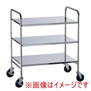 遠藤商事 TKG TKG 18-8 衛生フラットワゴン 3段 ゴム車 遠藤商事 メーカー直送 代引不可 北海道沖縄離島不可