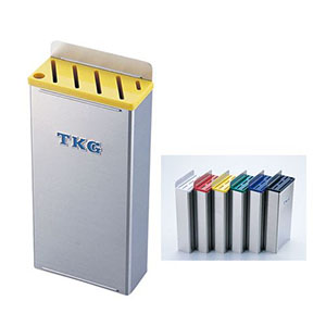 遠藤商事 TKG TKG 18-8 プラ板付 カラー ナイフラック 小 Aタイプ 黄 AHU653 遠藤商事
