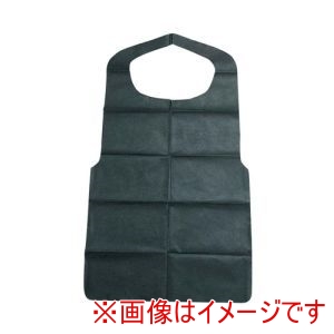 遠藤商事 TKG TKG 使い捨てクリーンエプロン 50枚入 黒 八ッ折 2593832
