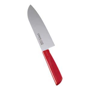 関兼次刃物 関兼次刃物 カラーセレクト 三徳包丁 両刃 16.5cm レッド 3013-RD