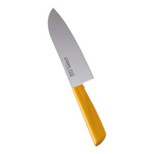 関兼次刃物 関兼次刃物 カラーセレクト 三徳包丁 両刃 16.5cm イエロー 3013-YE
