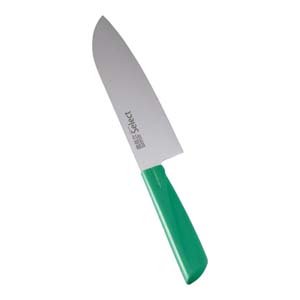 関兼次刃物 関兼次刃物 カラーセレクト 三徳包丁 両刃 16.5cm グリーン 3013-GR