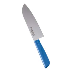 関兼次刃物 関兼次刃物 カラーセレクト 三徳包丁 両刃 16.5cm ブルー 3013-BL
