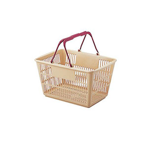遠藤商事 TKG TKG ショッピングバスケット ベージュ/エンジ U-17 ASYF603 遠藤商事