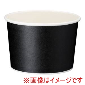 水野産業 水野産業 アイス & スープカップ 8オンス ブラック PLAラミ 50個入