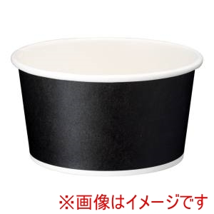 水野産業 水野産業 アイス & スープカップ 12オンス ブラック PLAラミ 25個入