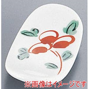 丸モ高木陶器 丸モ高木陶器 AZ9-56 イングレ花絵楕円箸置