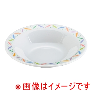 万年 mannen 万年 メラミン リーフ 19cmスープ皿 LE-7817
