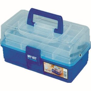 アイリスオーヤマ アイリスオーヤマ 27-B 小物ケース マイキット 270×160×150 クリア/ブルー 237172