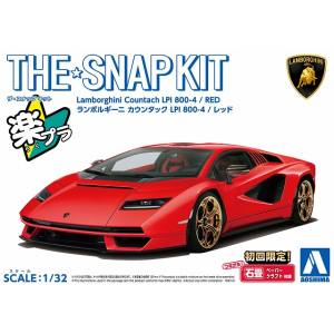 青島文化教材社 青島文化教材社 スナップキット19-BランボルギーニカウンタックLPI800-4 レッド