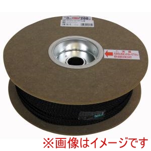 ユタカメイク Yutaka ユタカメイク RE-74 PEカラーロープ ドラム巻 黒 3X200M