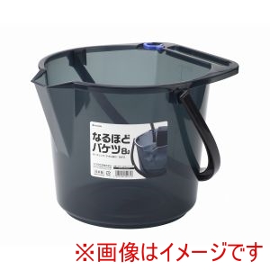 イノマタ化学 inomata イノマタ化学 3207CBLK なるほどバケツ8Lクリアーブラック