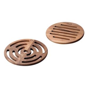 デザインアンドスタイル D&S D&S ウッドウェア ラウンドトリベット 2pcs デザインアンドスタイル