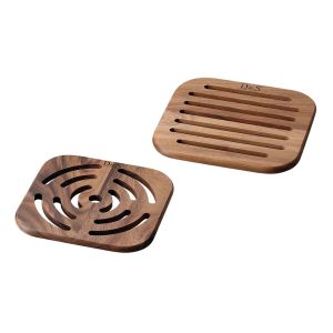 デザインアンドスタイル D&S D&S ウッドウェア スクエアトリベット 2pcs デザインアンドスタイル