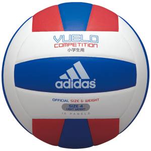 アディダス adidas モルテン アディダス 小学校用 軽量バレーボール4号球 ブエロ コンペティション軽量 AV414RBL