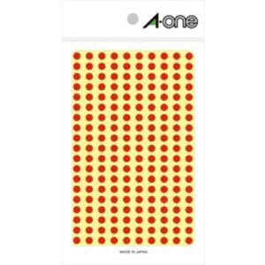 エーワン Aone エーワン 7061 カラーラベル 丸型 5mmΦ 赤
