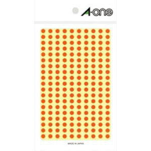 エーワン Aone エーワン 7065 カラーラベル 丸型 5mmΦ 橙