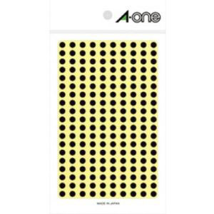 エーワン Aone エーワン 7069 カラーラベル 丸型 5mmΦ 黒