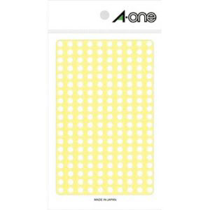 エーワン Aone エーワン 7070 カラーラベル 丸型 5mmΦ 白