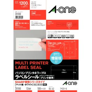 エーワン Aone エーワン 28180 パソコン&ワープロラベル SHARP
