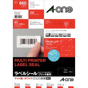 エーワン Aone エーワン 72230 ニュースタンダードラベルA4 30面