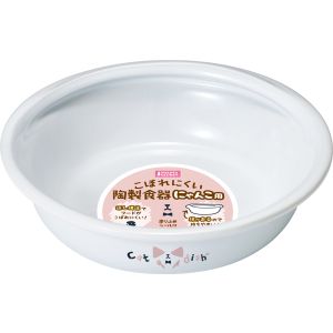 マルカン MG マルカン こぼれにくい陶製 食器 にゃんこ用 7347580