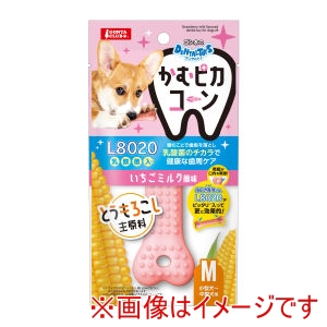 マルカン MG マルカン ゴン太のデンタルトイ かむピカコーン M いちごミルク風味 1個