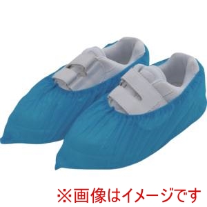 川西 川西 4749BL ポリエチシューズカバー ブルー 50足入り 10袋 メーカー直送 代引不可 北海道沖縄離島不可