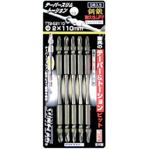 新亀製作所 サンフラッグ SUNFLAG サンフラッグ TTB-52110 テーパースリムトーションビット5本組 2X110 新亀製作所 SUNFLAG