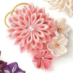 パナミ Panami パナミ ちりめん細工キット 正絹 つまみ細工 煌めきのブローチ ピンク LH-451 Panami タカギ繊維