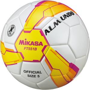 ミカサ MIKASA ミカサ サッカー 5号貼り 検定球 イエロー/ピンク FT551B-YP 芝用 張りタイプ FT551BYP