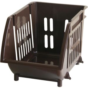 平和工業 平和工業 積み重ねバスケットスリム Nブラウン