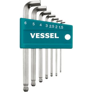 ベッセル VESSEL ベッセル 8207BP-S 8207BP-S 本締めボールポイントレンチ 7本組ショート
