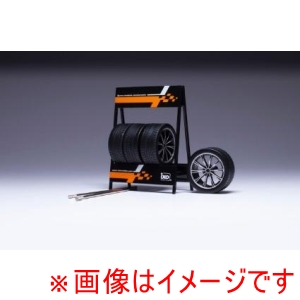 国際貿易 国際貿易 18SET028W IXO 1/18 タイヤセット RS3 ブラック/シルバー