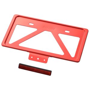 デイトナ DAYTONA デイトナ 99672 軽量ナンバープレートホルダー リフレクター付き レッド Lサイズ 126cc以上用 DAYTONA