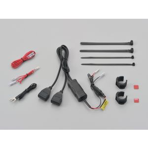 デイトナ DAYTONA デイトナ 99503 バイク専用電源 メインキー連動 USB2ポート USB2口合計5V4.8A DAYTONA
