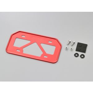 デイトナ DAYTONA デイトナ 17657 軽量ナンバープレートホルダー レッド Mサイズ 原付用山型 DAYTONA